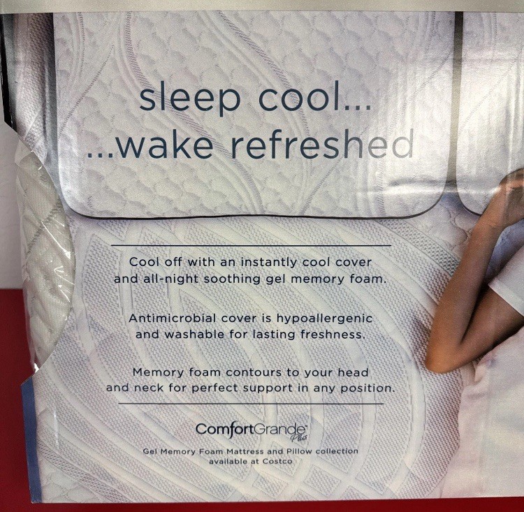Novaform Comfort Grande Plus Gel Memory Foam Pillow Queen 18x28in New In Box gallery