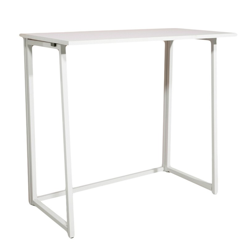 Simple Collapsible Computer Desk White gallery