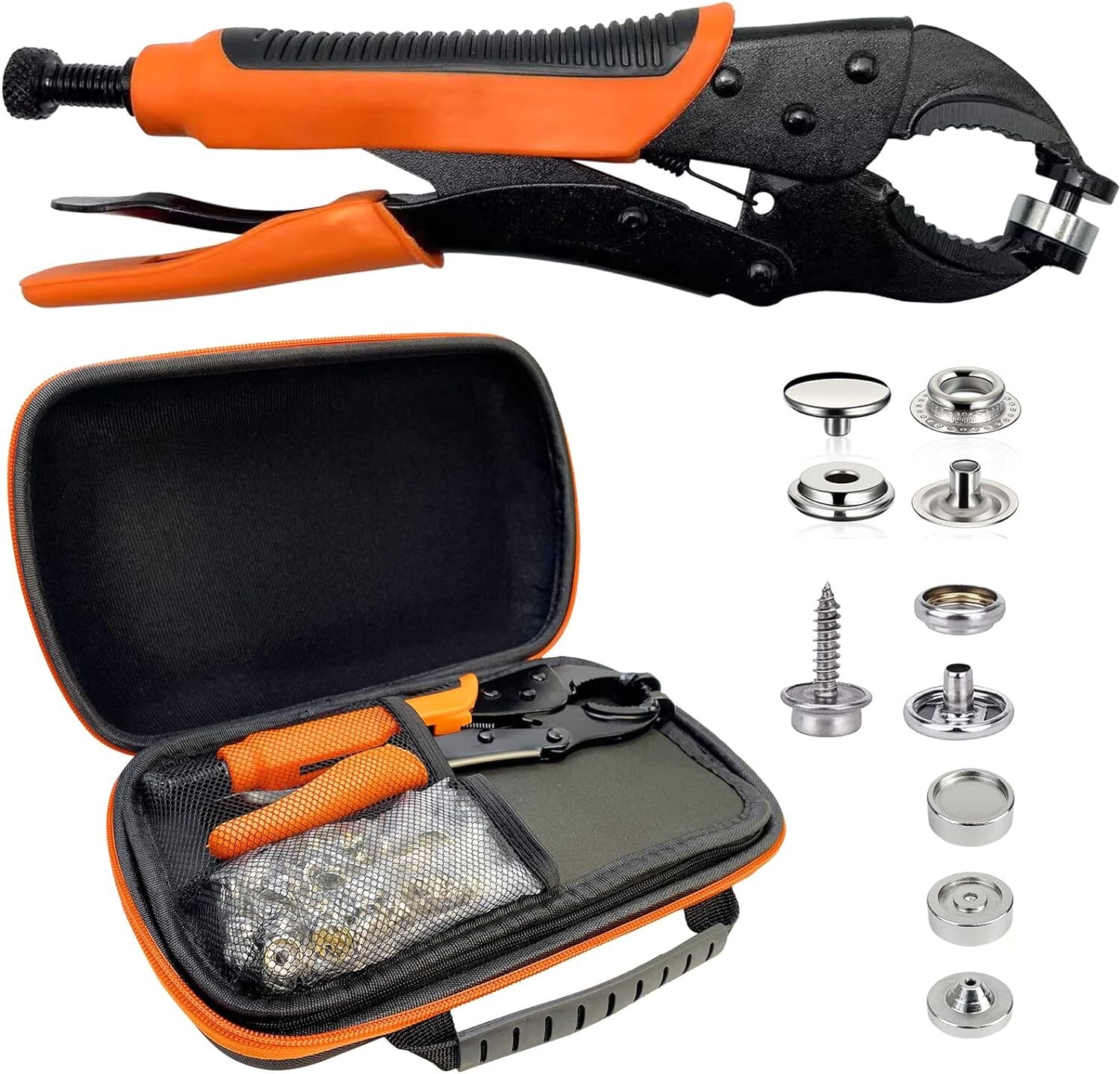 Heavy Duty Snap Fastener Tool kit, Punching Function, Snap Button Tool with A... gallery