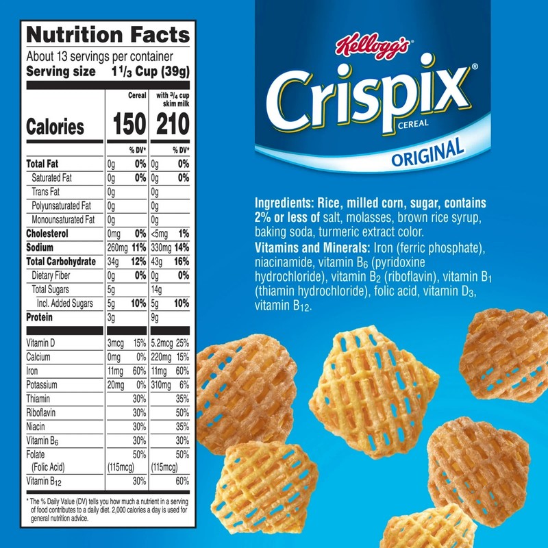 Kellogg’s Crispix breakfast cereal original Family size 18 oz Boxes......... gallery