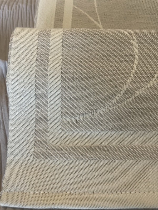 Ekelund Swedish Table Runner Linen & Cotton Beige Ivory Floral 14”x 56” NEW gallery