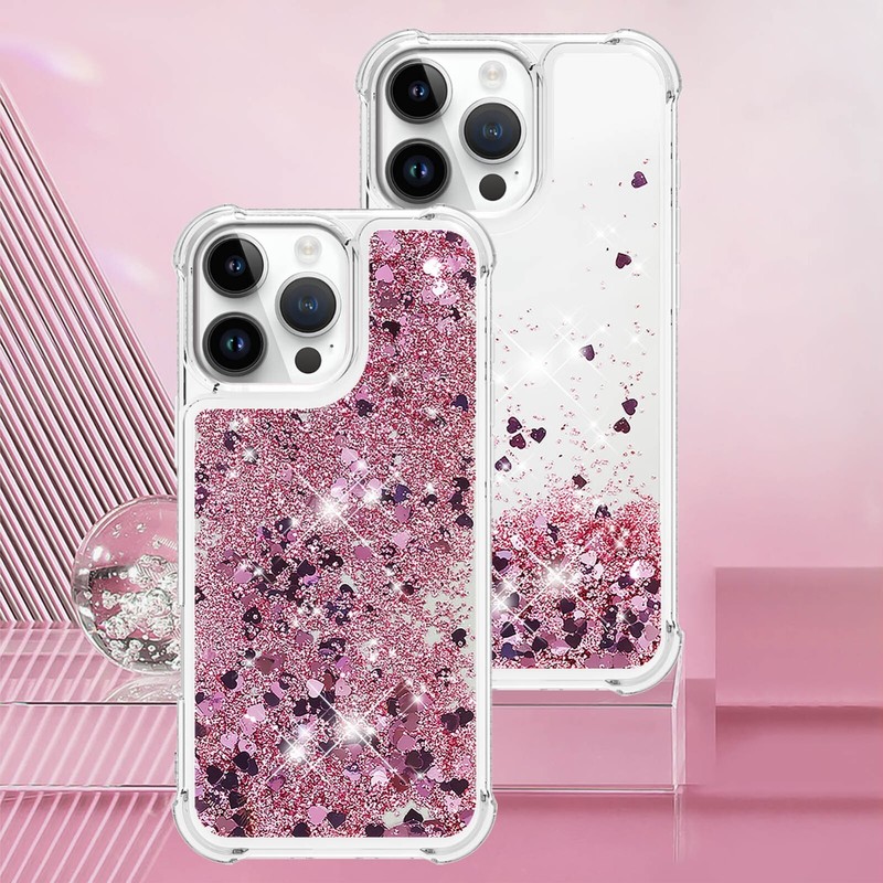 For iPhone 16 Pro Max 14 Plus 11 XR Luxury Liquid Glitter Dustproof Phone Case gallery