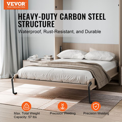 VEVOR Full Size Vertical Murphy Bed Kit – Deluxe DIY Folding Wall Bed Hardware f