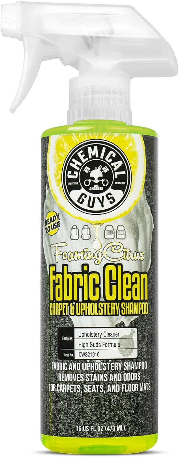 Foaming Citrus Fabric Clean Carpet & Upholstery Cleaner – Ready to Use Spray for gallery
