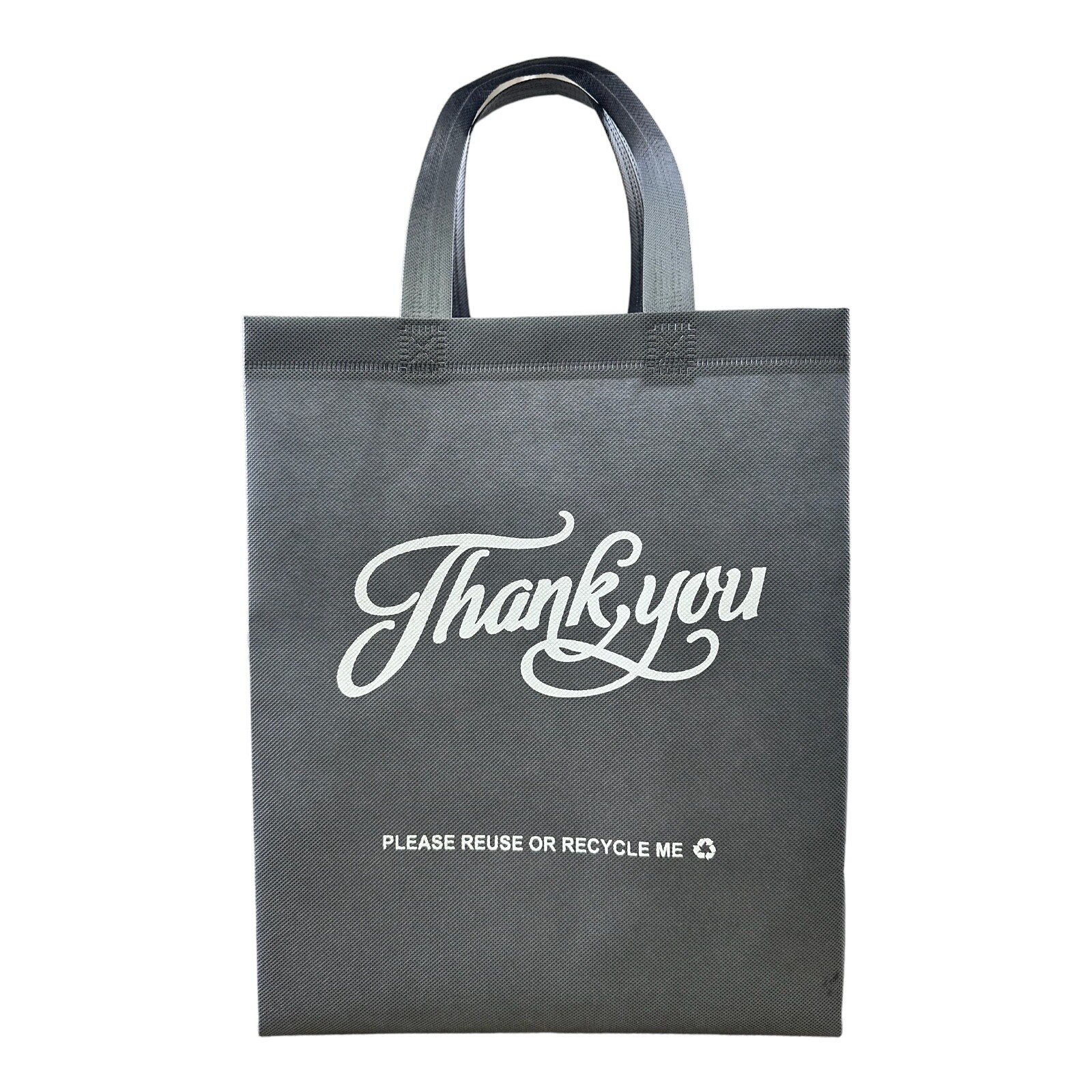 Non-Woven Reusable Loop Handle Tote Thank You Bag BULK 50-200 Pieces - 80GSM gallery