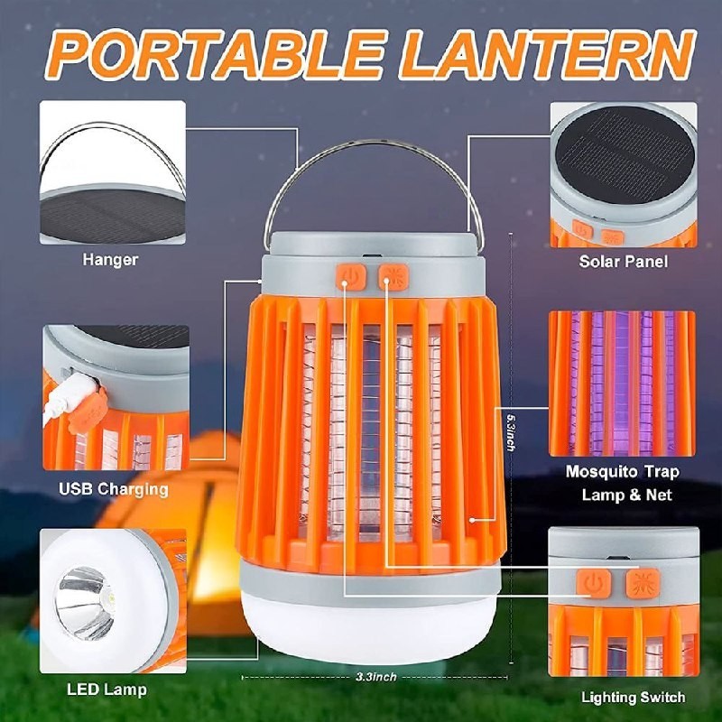 Fuze Bug Lantern Bug Zapper Indoor Outdoor Mosquito Fly Killer with LED Lantern gallery