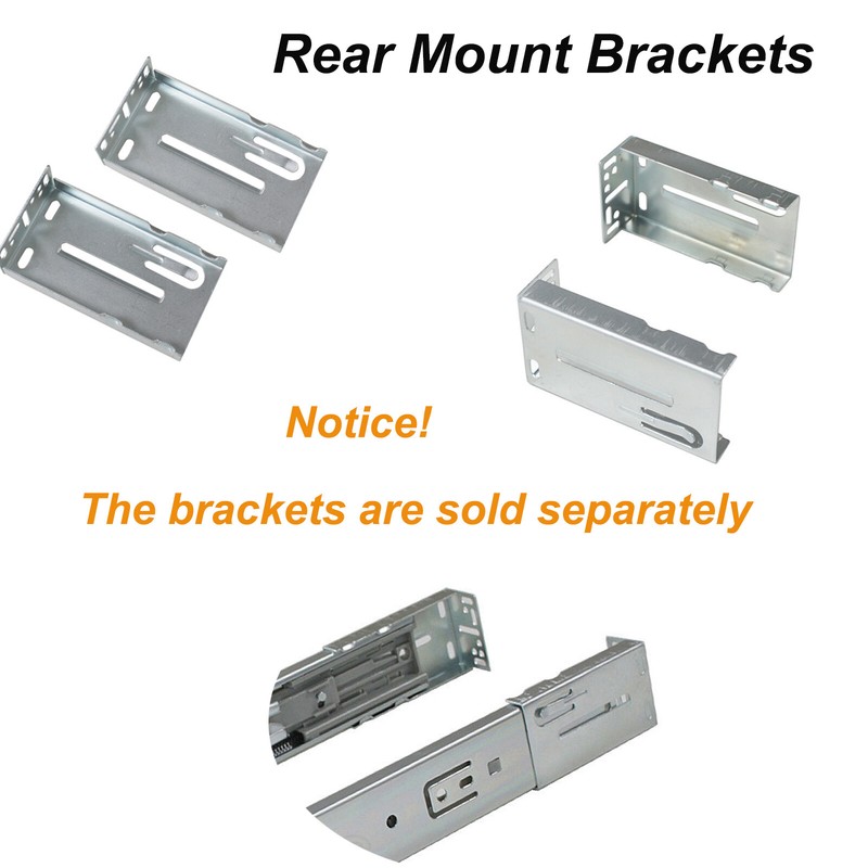Probrico Soft Close Drawer Slides Full Extension Ball Bearing Side or Rear Mount gallery