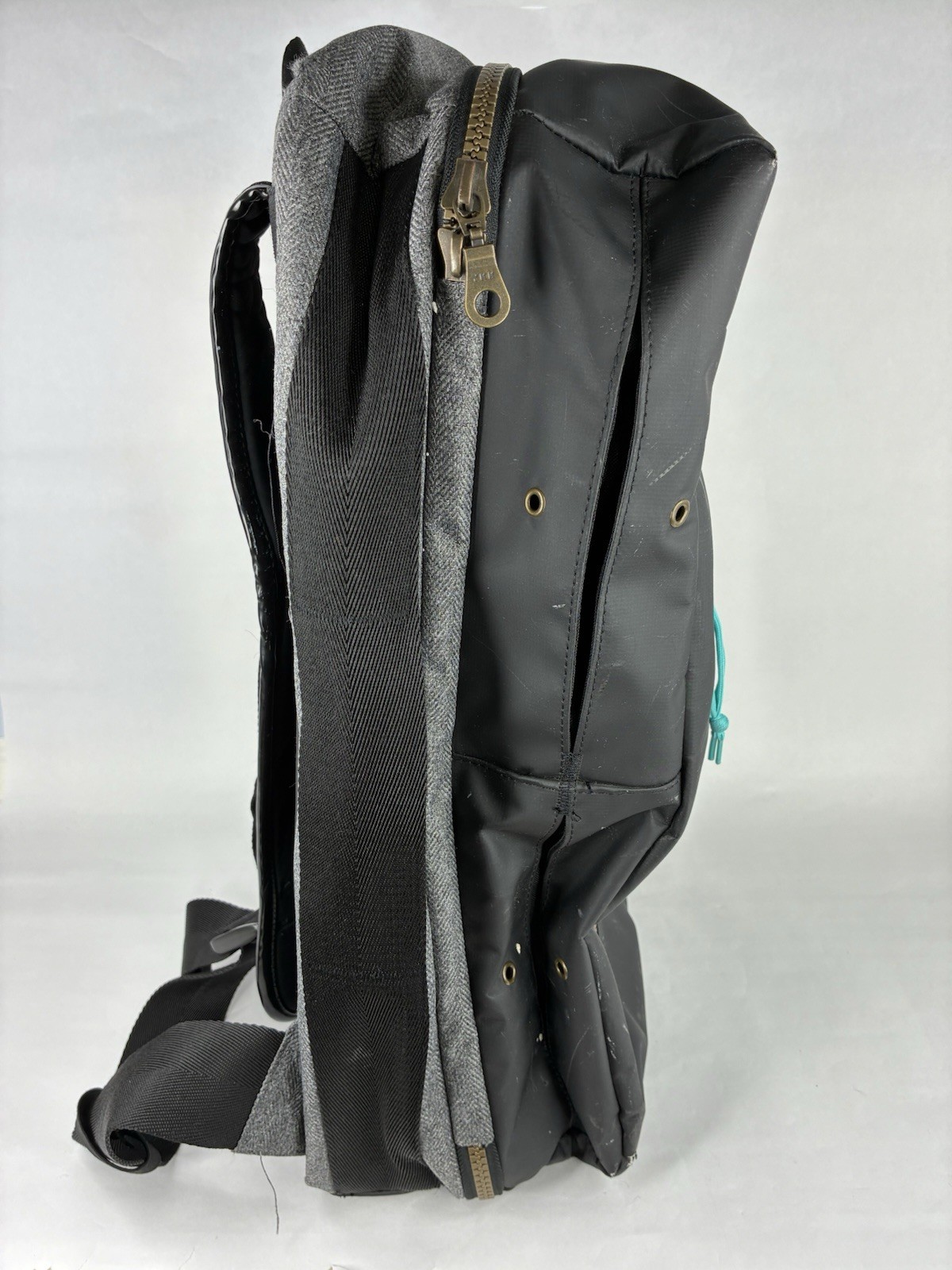 Shrine Backpack Black Solid Sneaker Compartment Travel Weekender W/ Hat Sling 2