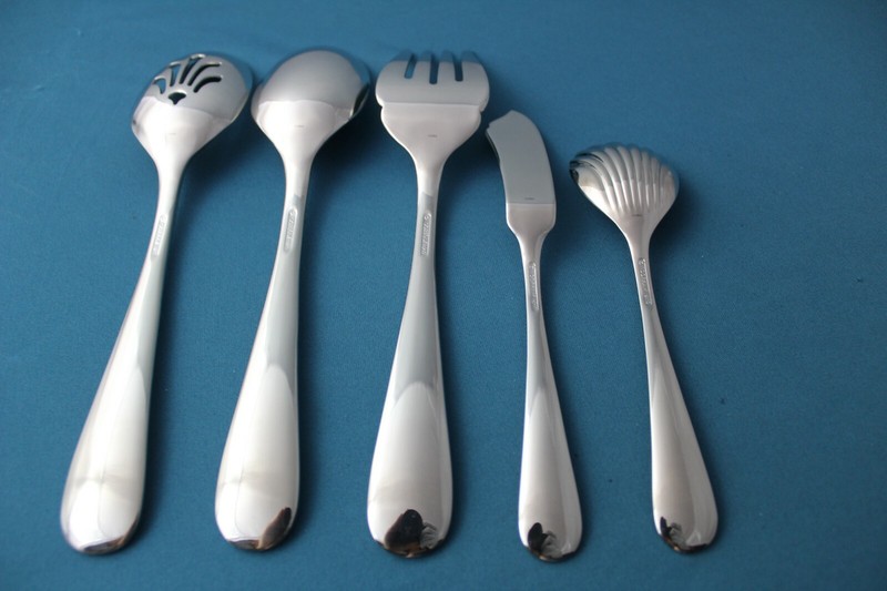 Gorham BRAID Serving (5pc Set) Tablespoon Pierced Glossy 18/10 China NEW 6 5/8" gallery