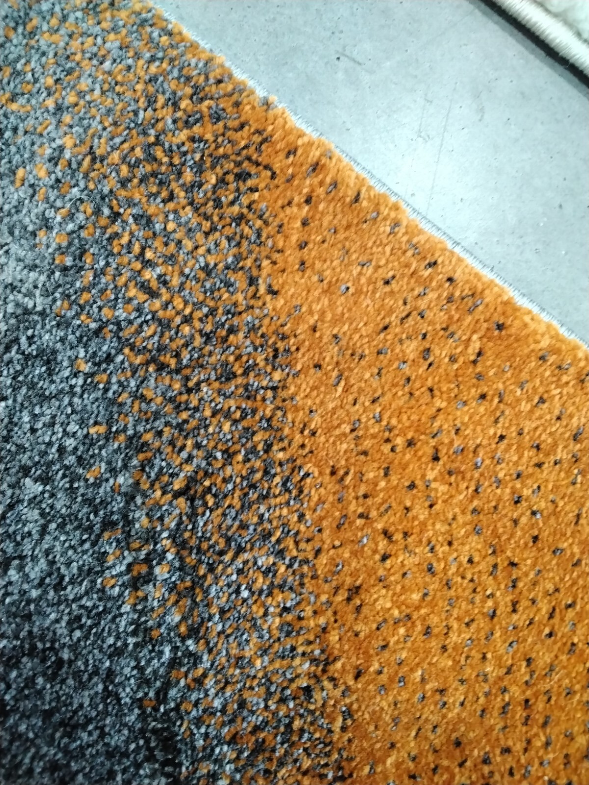 GREY / ORANGE 8' X 10' Stained Rug Reduced Price 1172734130 HLW716P-8 gallery