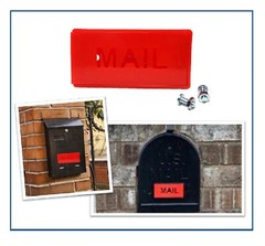 Red Front Mounted Mailbox Flag for Brick Stone Mailboxes Mail Alert Flag Plastic