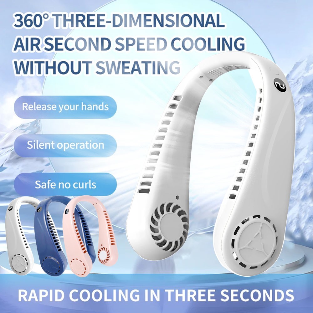 3000Mah Portable Hanging Neck Fan Cooling Air Cooler Electric Air Conditioner gallery