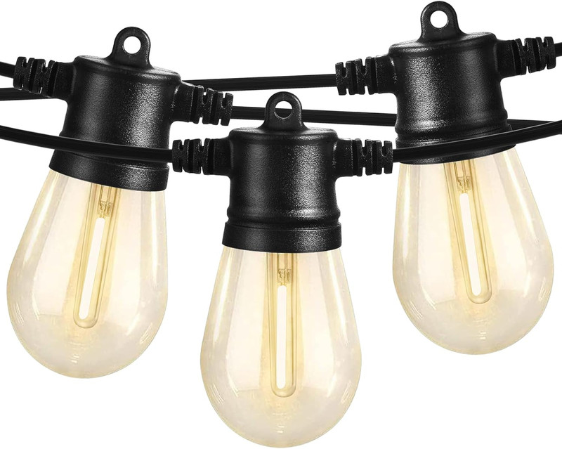 48FT LED Outdoor String Light, Connectable for Patio, Backyard, Garden, Party gallery