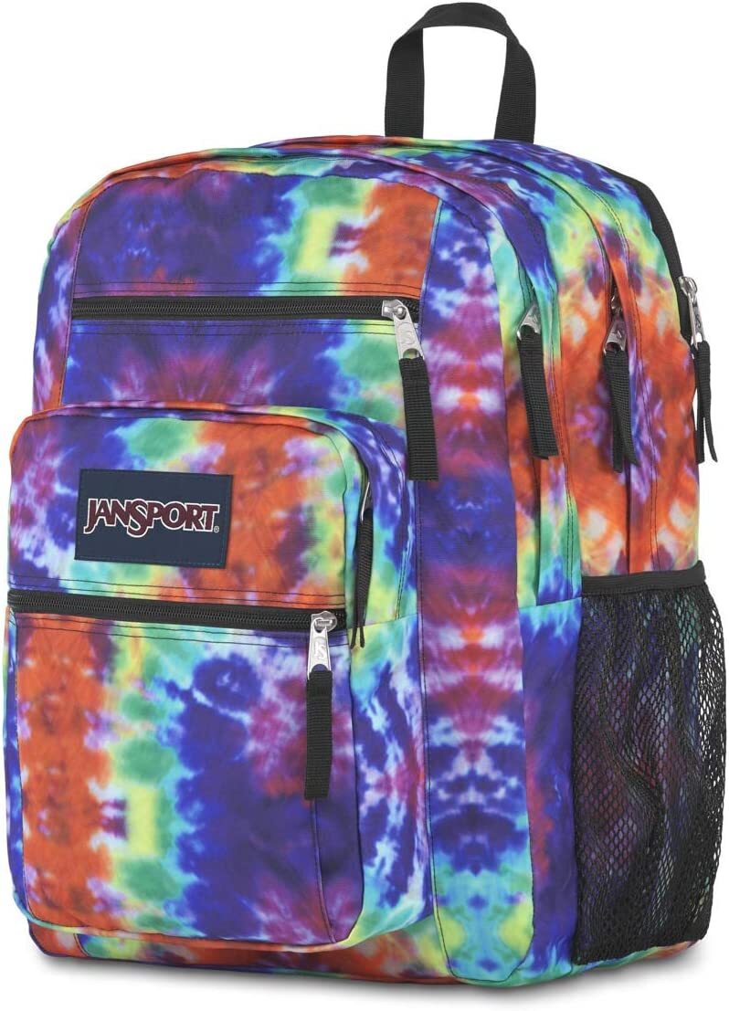 JanSport Big Student Backpack, Red/Multi Hippie Days 2