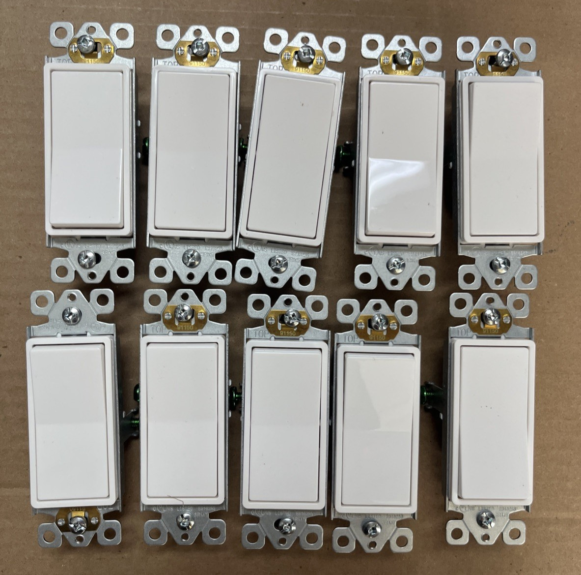 Enerlites Decorator Rocker Light Switch White 91150-W10P-T (10PK) gallery