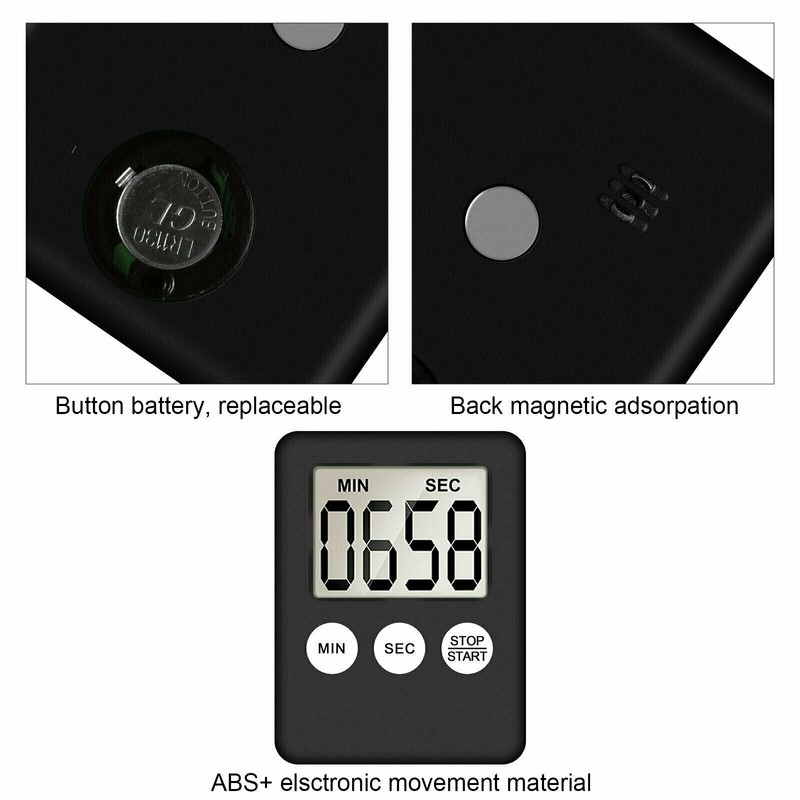 LCD Digital Large Kitchen Cooking Timer Count-Down Up Clock Alarm Magnetic gallery