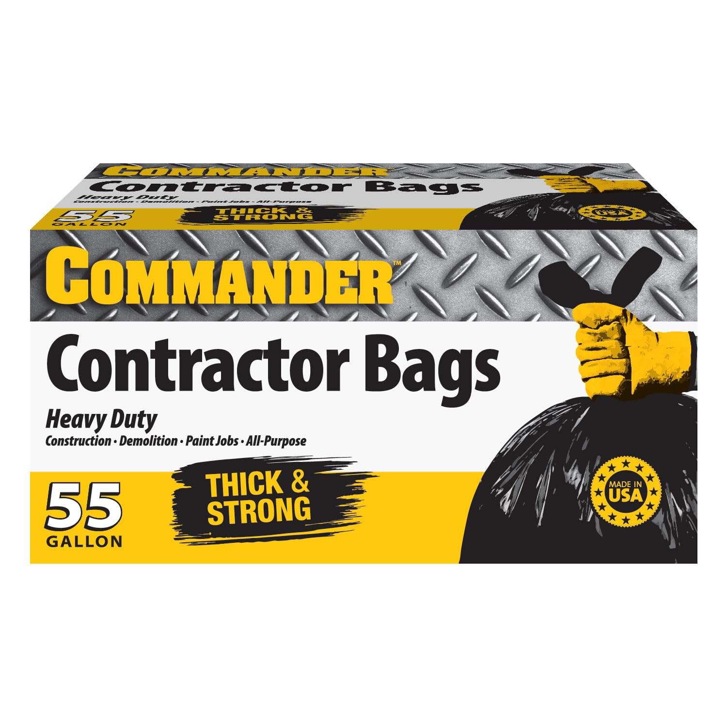 55 Gallon 3 MIL (eq) Heavy Duty Contractor Bags with Flap Ties - 36... gallery