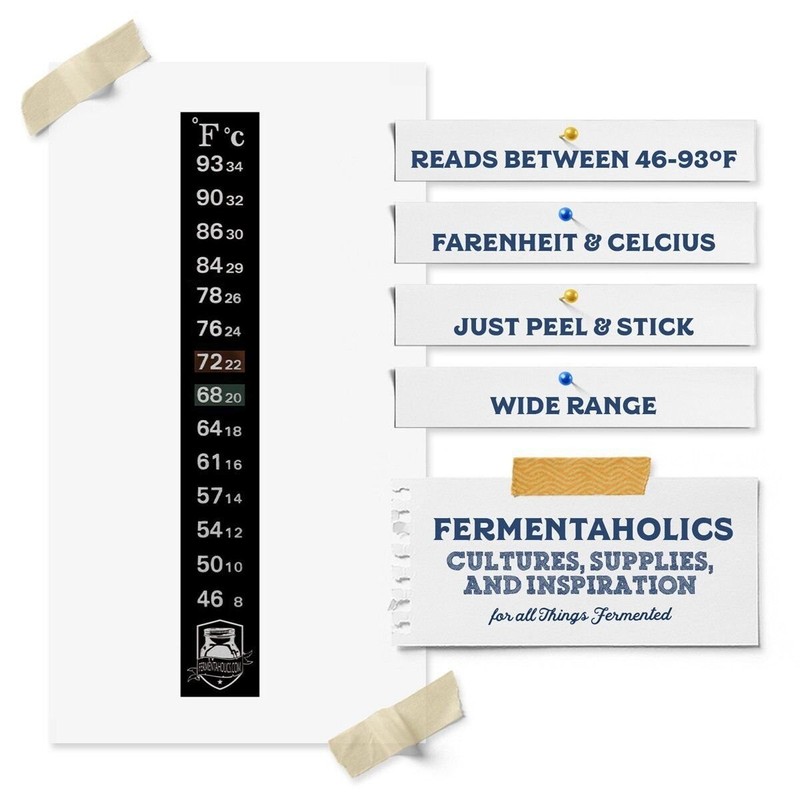 3 Pack Fermentation Adhesive Thermometer - Wide Range 46-93F gallery