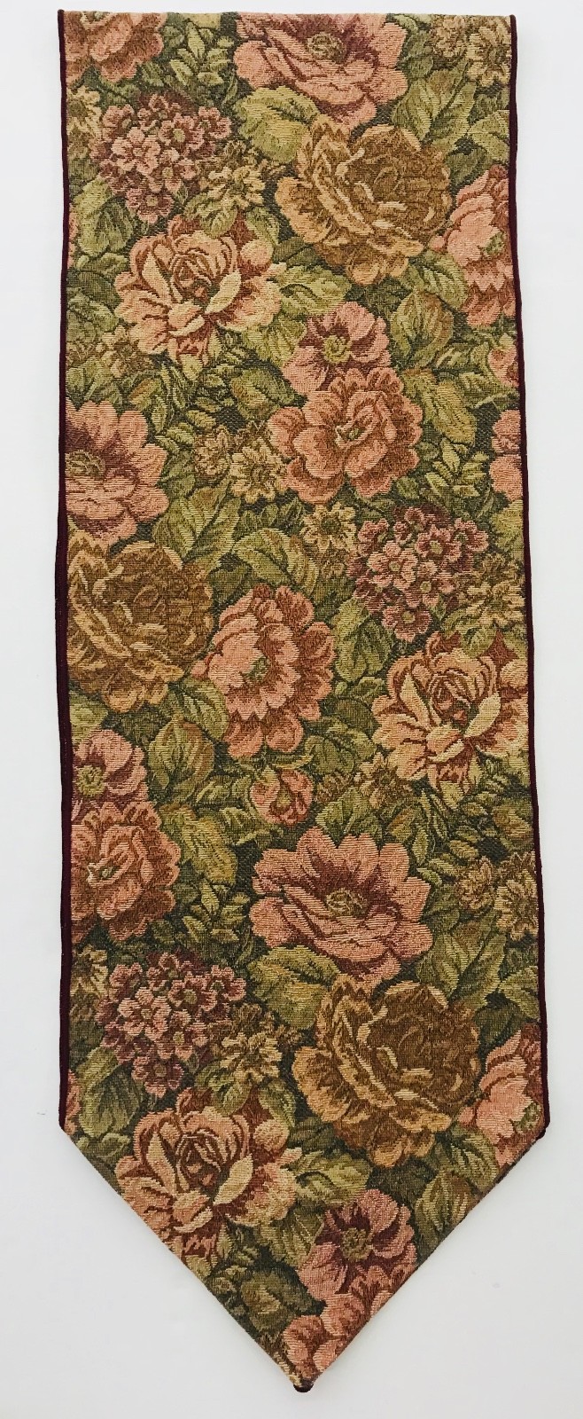 Table Runner Green Taupe Burgundy Floral Elegant Old World Design 12 X 70 Inche gallery