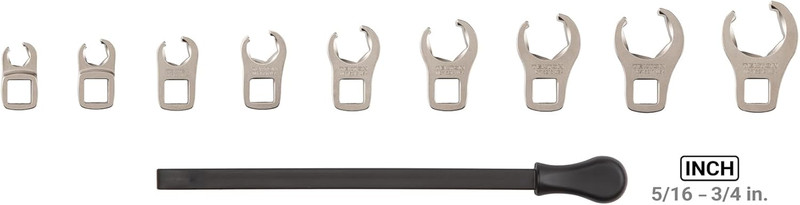 3/8 Inch Drive 6-Point Flare Nut Crowfoot Wrench Set 9-Piece gallery