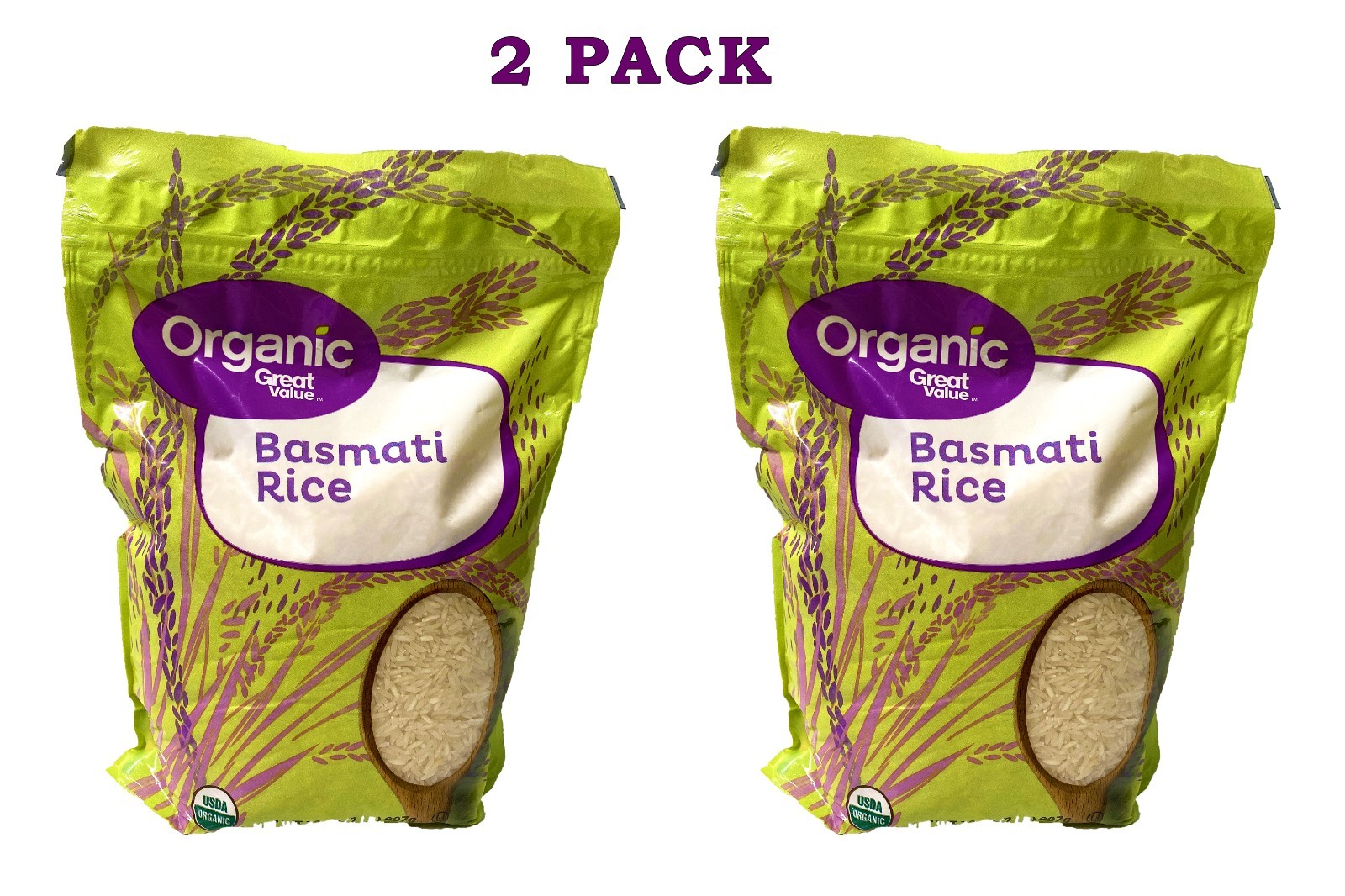 2 Pack Great Value Organic Pure Basmati Rice Total 4 Lbs gallery