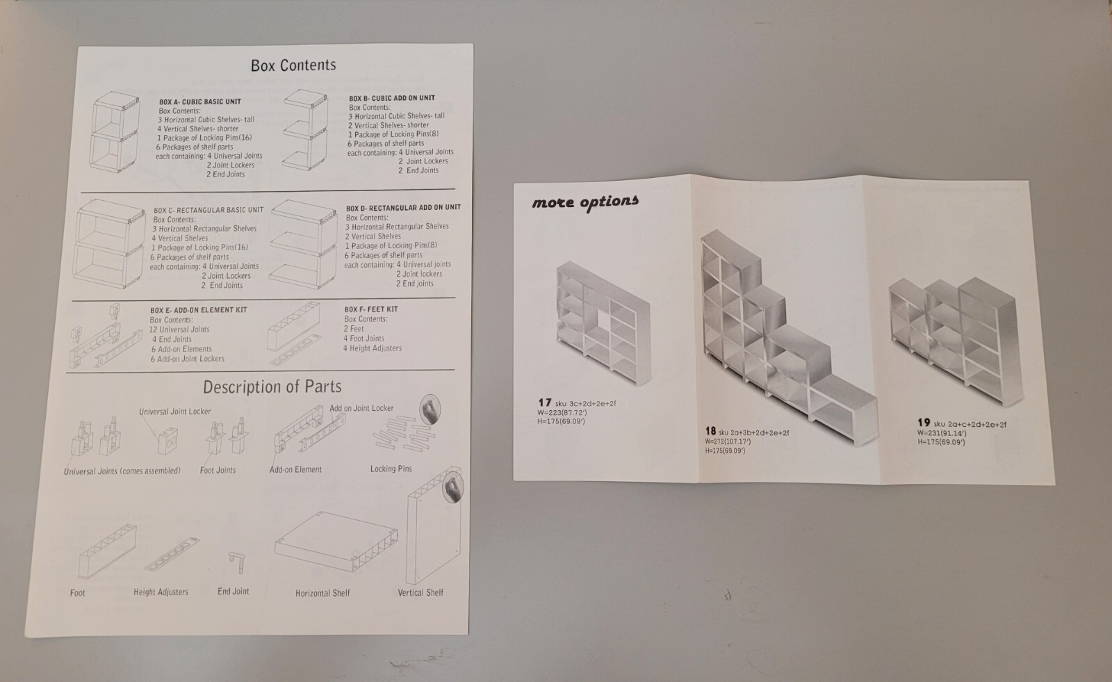 Cubitec LADORO Cube Shelving Assembly Paper Instructions CONTAINER STORE DWR gallery
