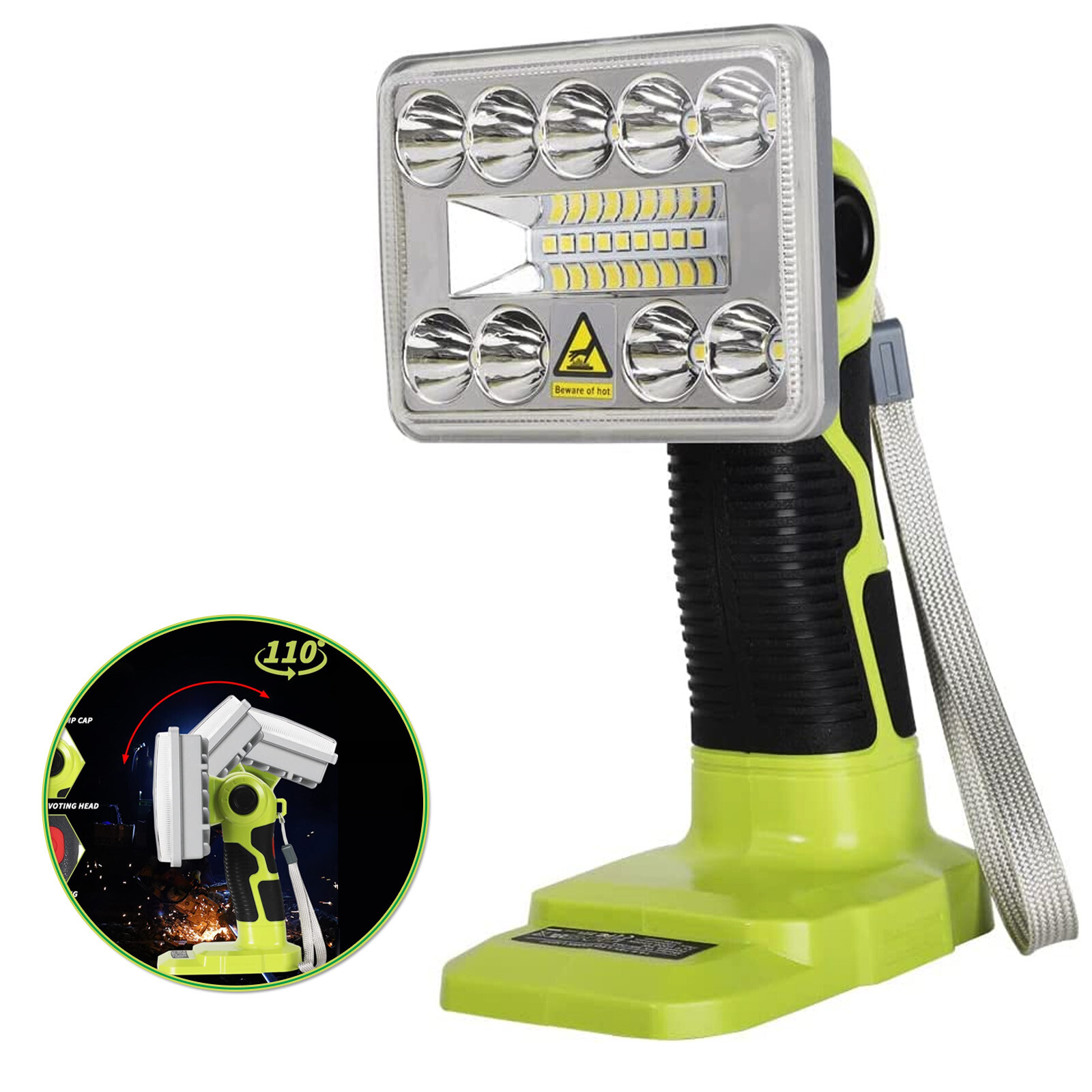 1000LM LED Work Light Suitable For Ryobi 18V Li-ion Battery Portable Flashlight gallery