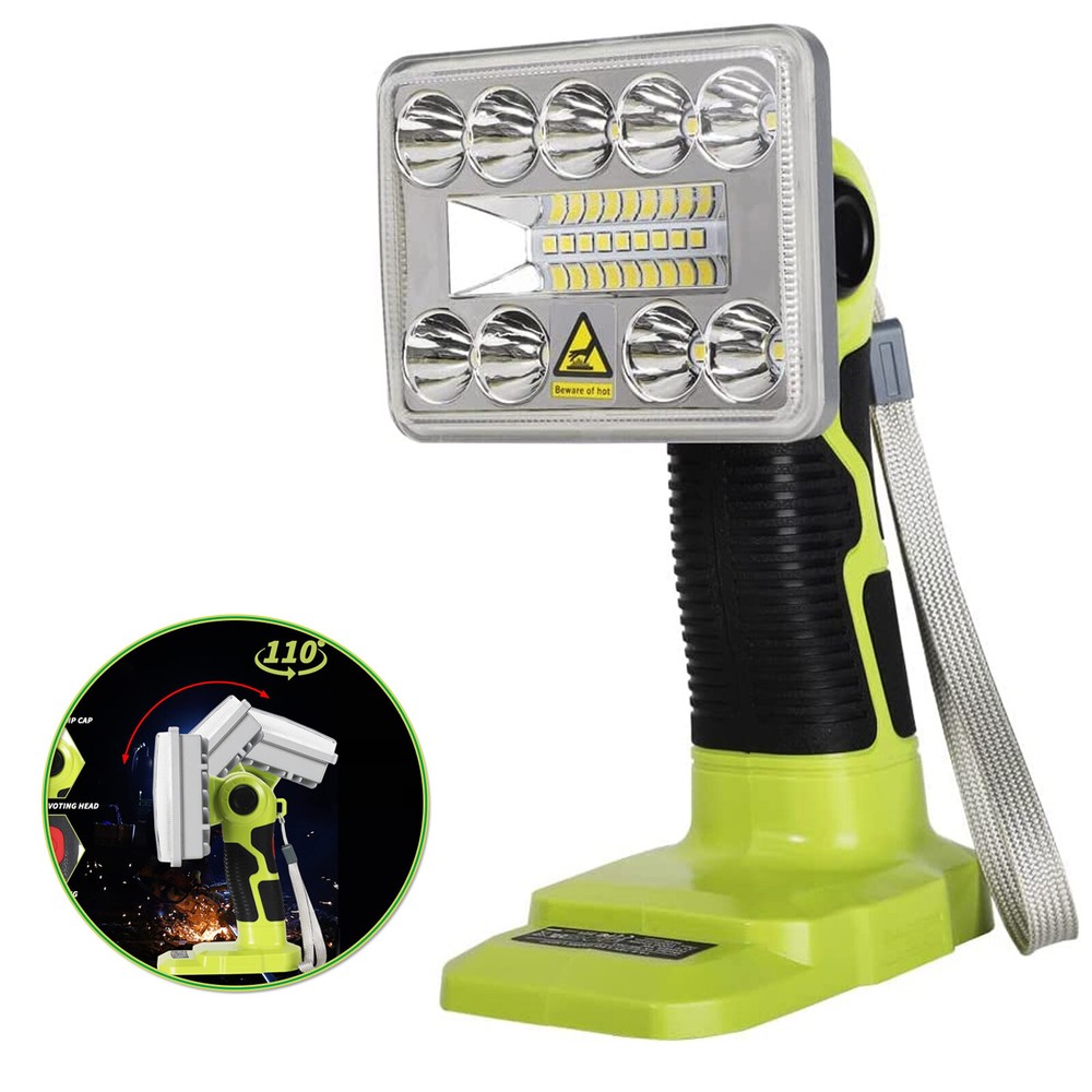 1000LM LED Work Light Suitable For Ryobi 18V Li-ion Battery Portable Flashlight