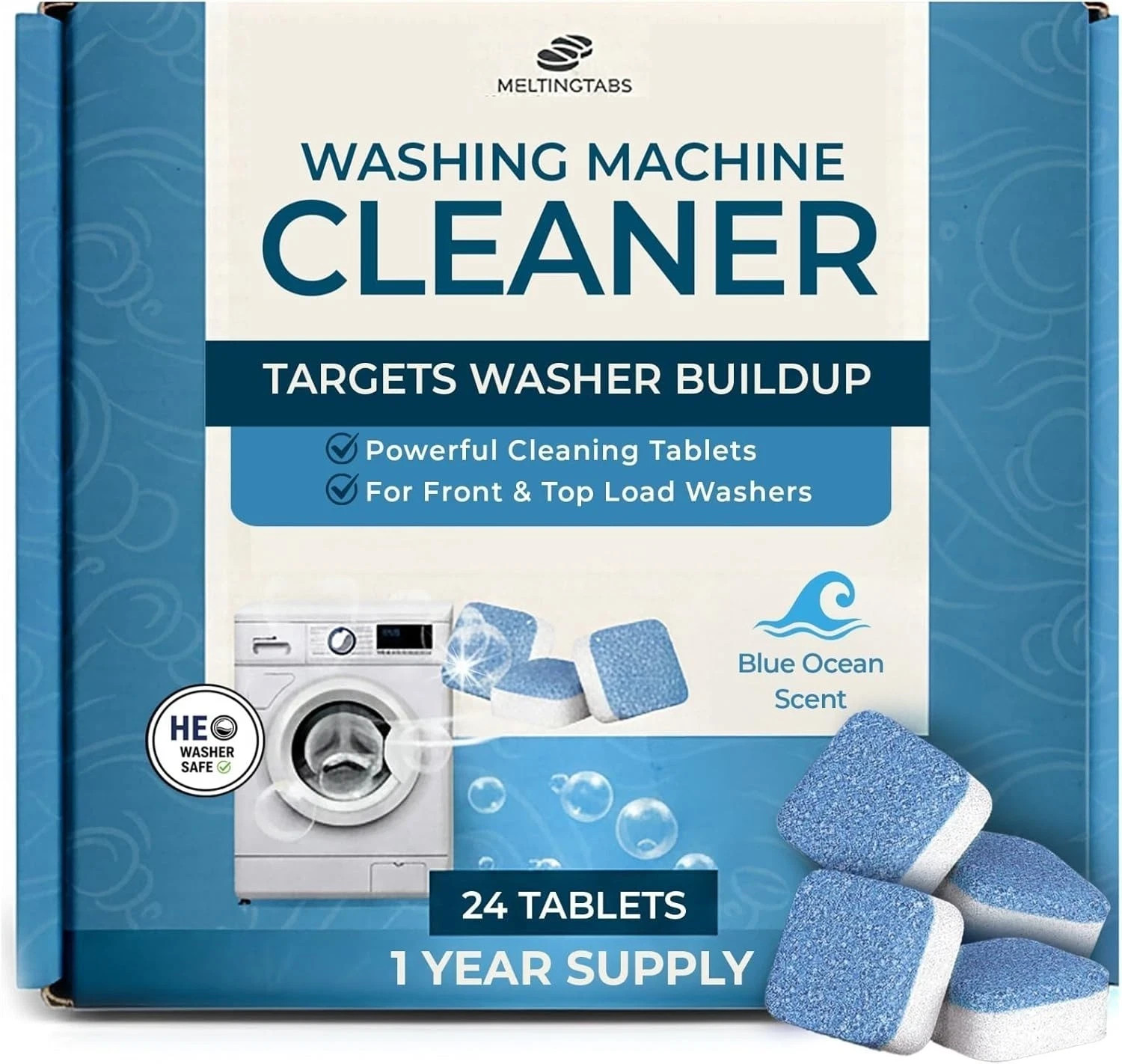 Uproot Clean Washing Machine Cleaner Tablets - 24 Pack for a 12 Month Supply. Fo gallery