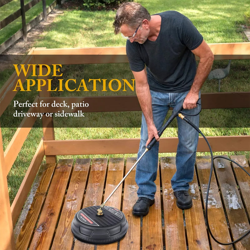 15 Inch Pressure Washer Surface Cleaner 4000PSI Power Washer Attachment for Deck gallery