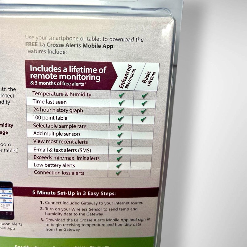 Lacrosse Alerts Wireless Remote Temperature & Humidity Monitor 926-25100-WI gallery