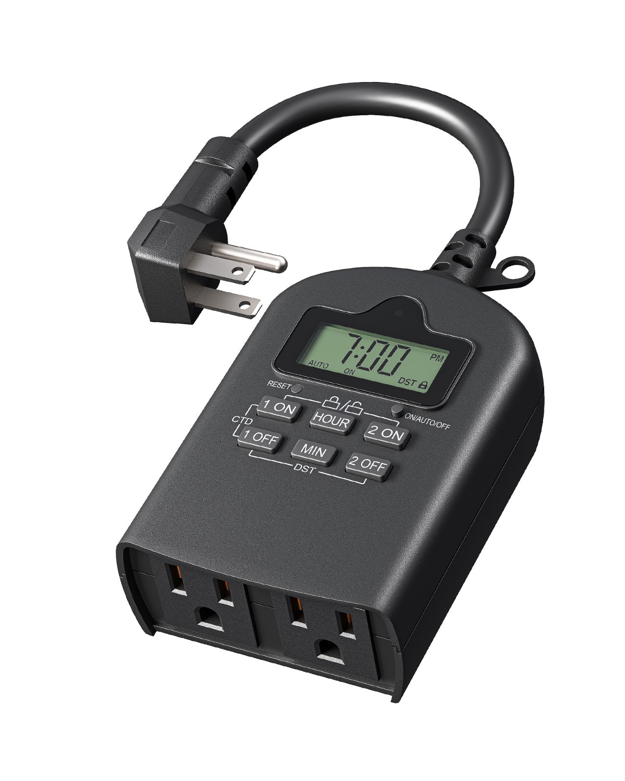 DEWENWILS Outdoor Timer Outlet Waterproof Programmable 2 Outlet 15A Heavy Duty gallery