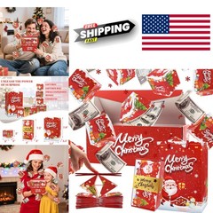 Bouncing Gift Box with Confetti 15 Count Christmas Red for Special Occasions