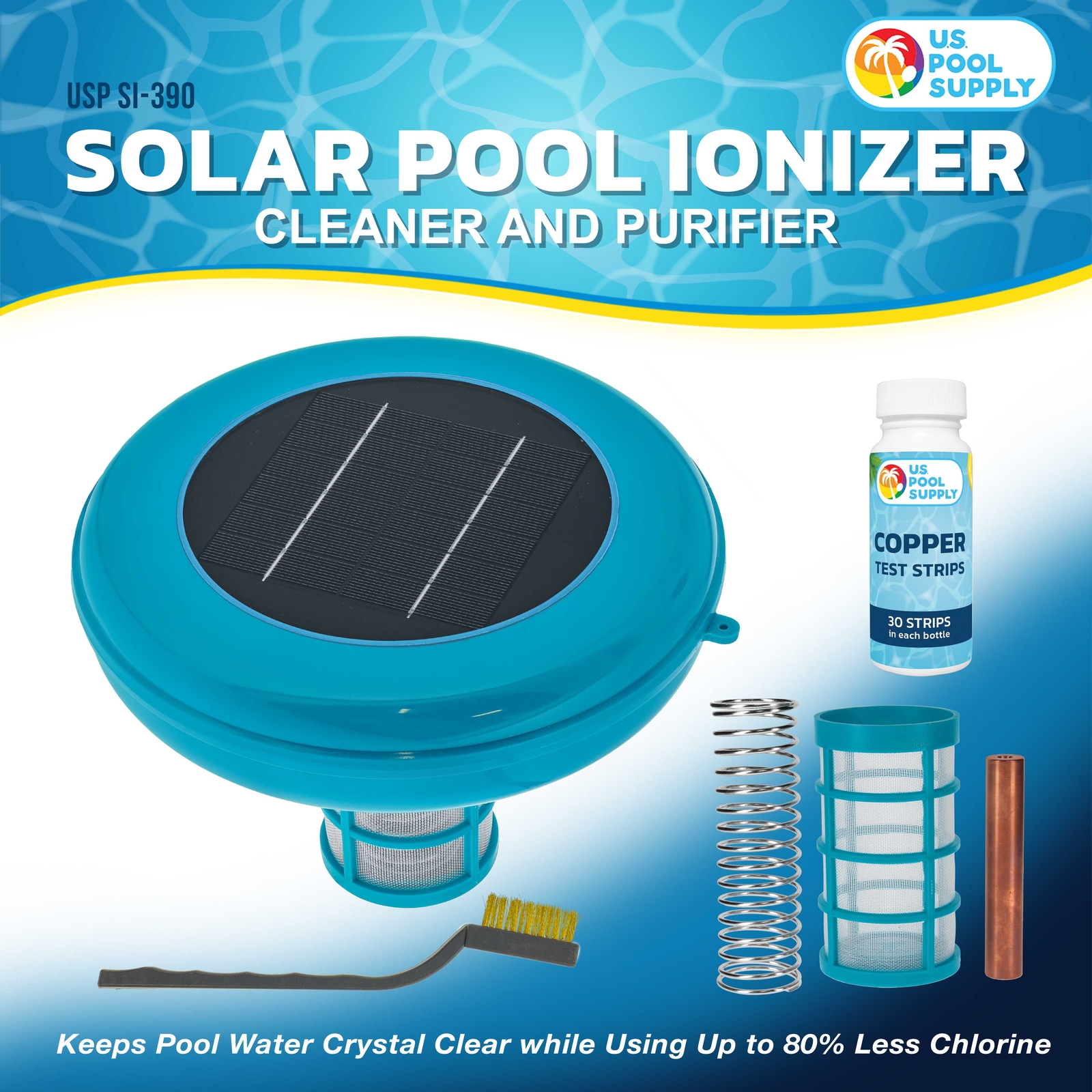 U.S. Pool Supply Solar Pool Ionizer Cleaner & Purifier - Chlorine-Free Sun Shock gallery