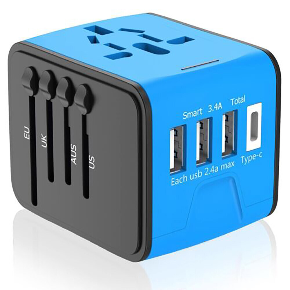 Universal Travel Adapter 150+ Countries w/ 4 USB Ports (3A+Type C) - FCC CE ROHS gallery