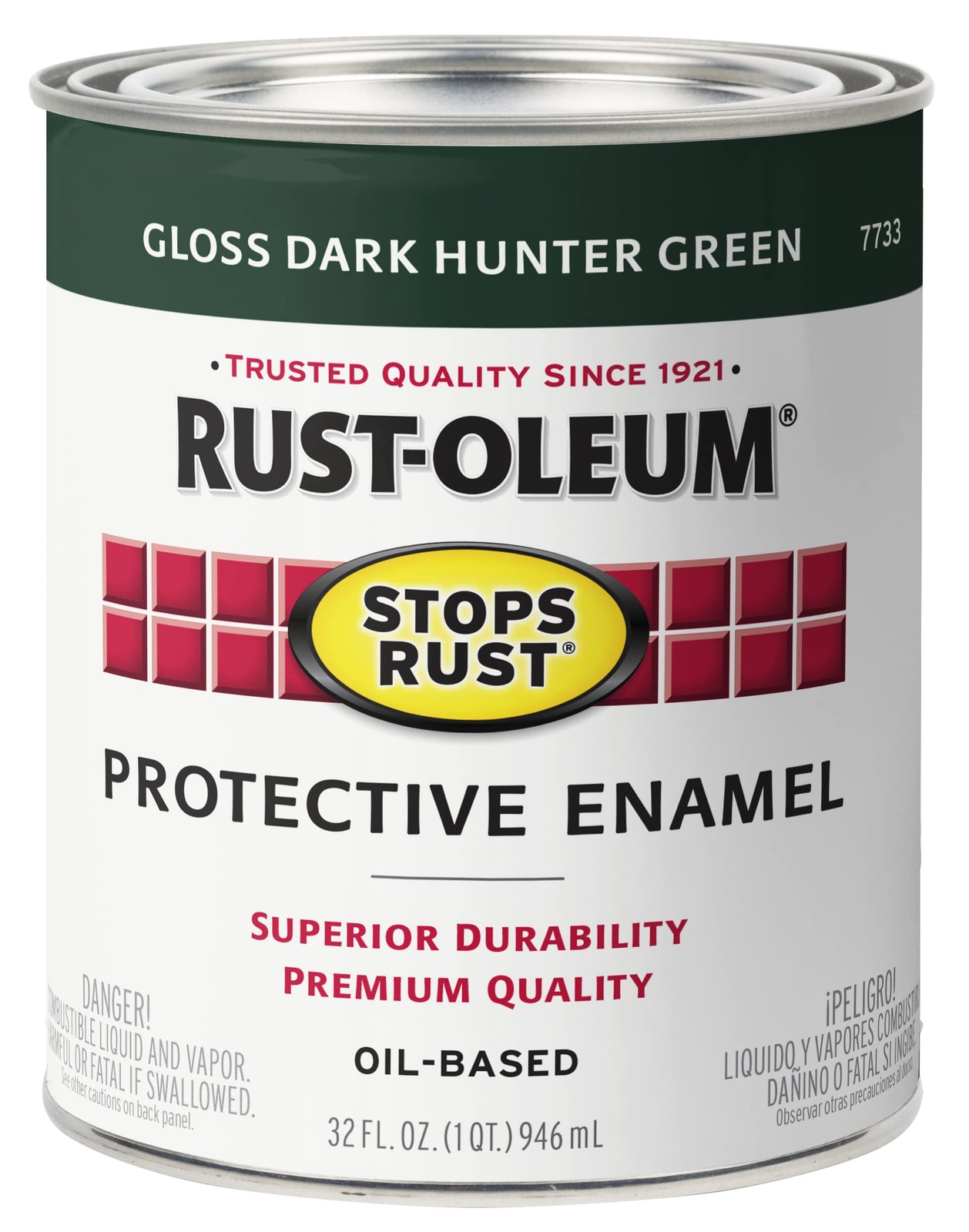 Rust-Oleum 7738502 Stops Rust 32 Fl Oz (Pack of 1), Gloss Dark Hunter Green gallery