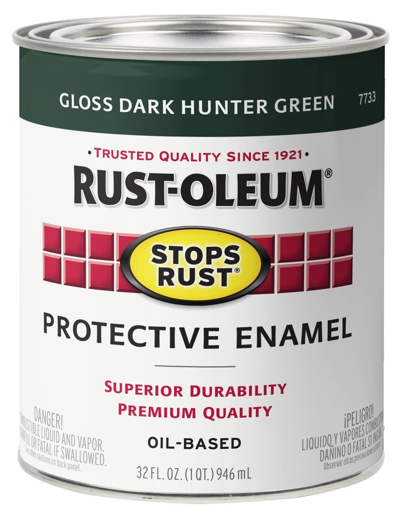 Rust-Oleum 7738502 Stops Rust 32 Fl Oz (Pack of 1), Gloss Dark Hunter Green