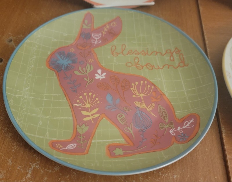 Certified International Easter Salad plate set of 4, 8 1/8", Amylee Weeks, EUC gallery