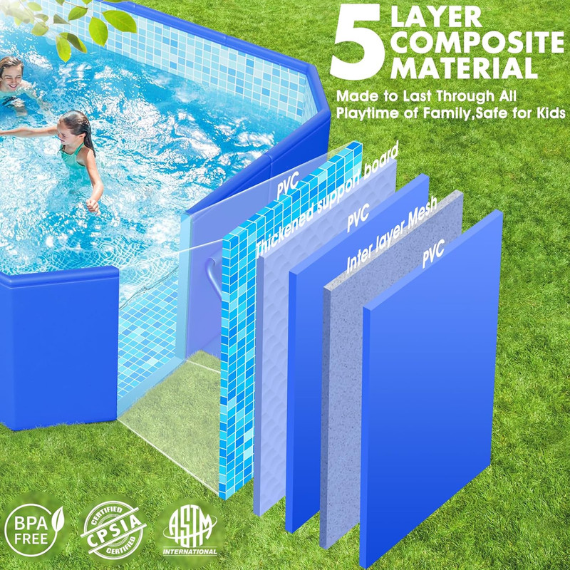 2026 Large Foldable Pool,Non-Inflatable Swimming Pool for Kid,Adult Collapsible gallery