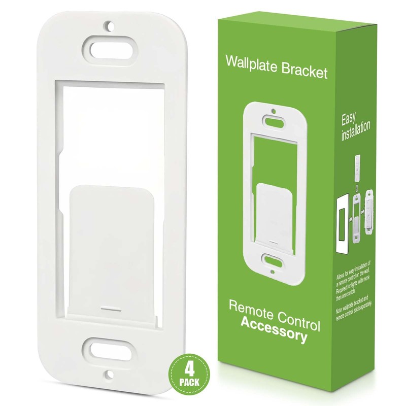 Wallplate Brackets for Lutron Caseta Pico Remote, 4-Pack Seamless Remote Snap-in gallery