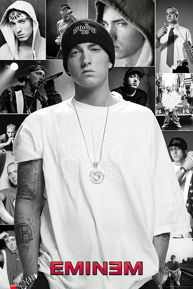 Eminem - Music Poster / Print (Image Collage - White Shirt) (Size: 24" X 36") gallery