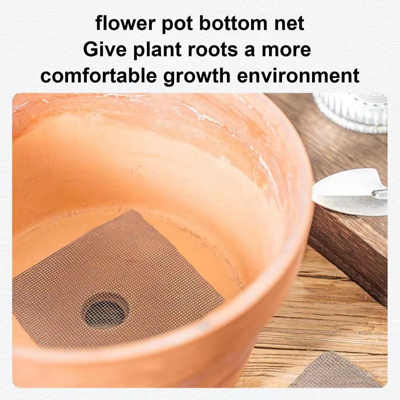 10 PCS Pot Hole Mesh Pad, Bonsai Pot Bottom Grid Mat Mesh, Plant Drainage Screen gallery