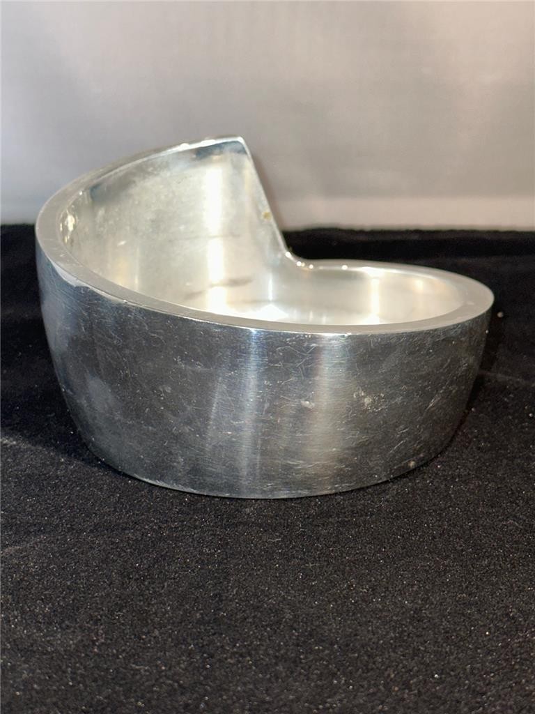 1998 Nambe Spiral Pattern Wine Bottle Coaster #6189 Alum Alloy gallery