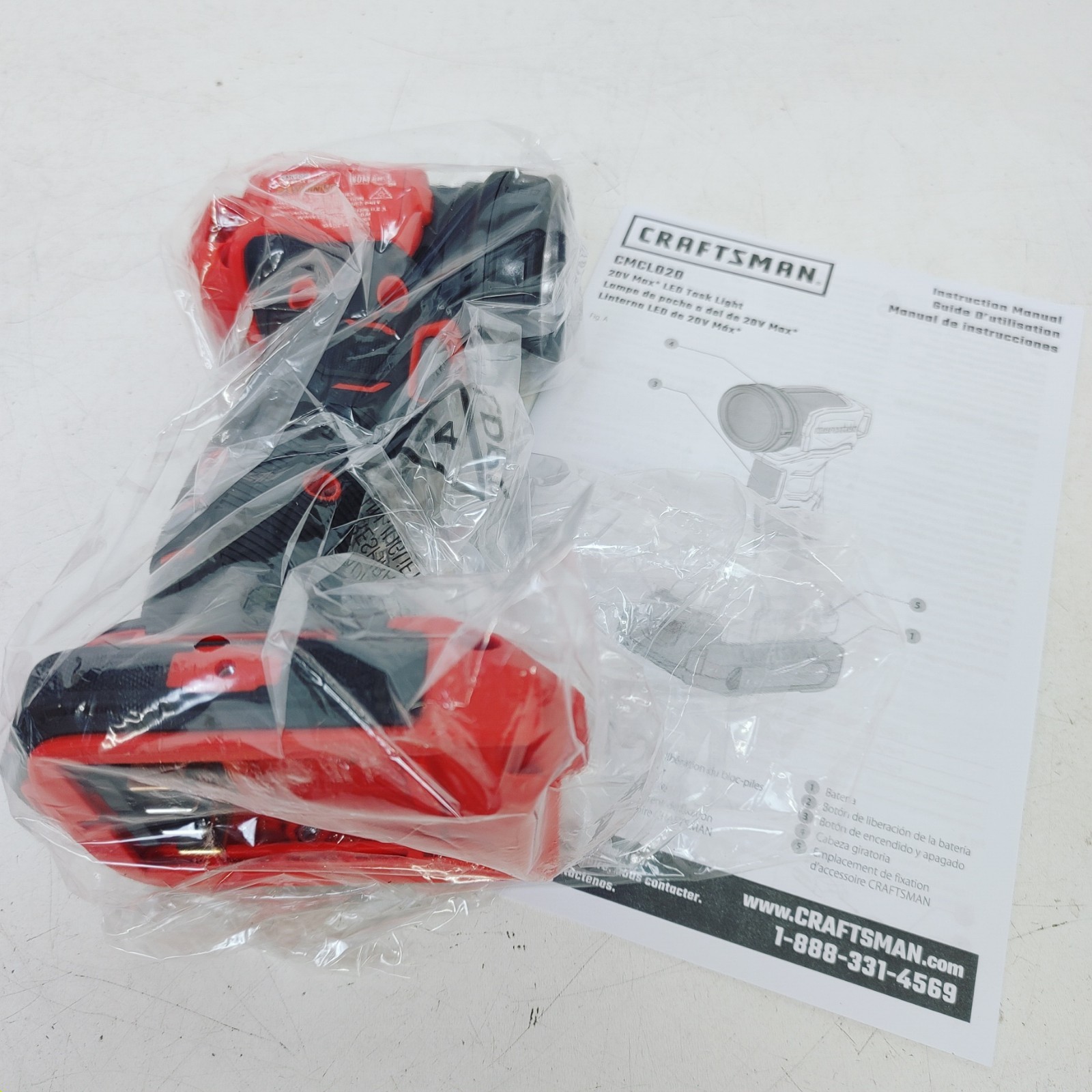 Tool Only No Retail Box New Craftsman CMCL020 LED 20V Work Light gallery