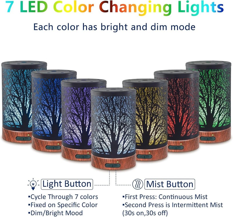 Compact 150ml Essential Oil Diffuser for Home, Office, Spa - Auto Shut-Off gallery