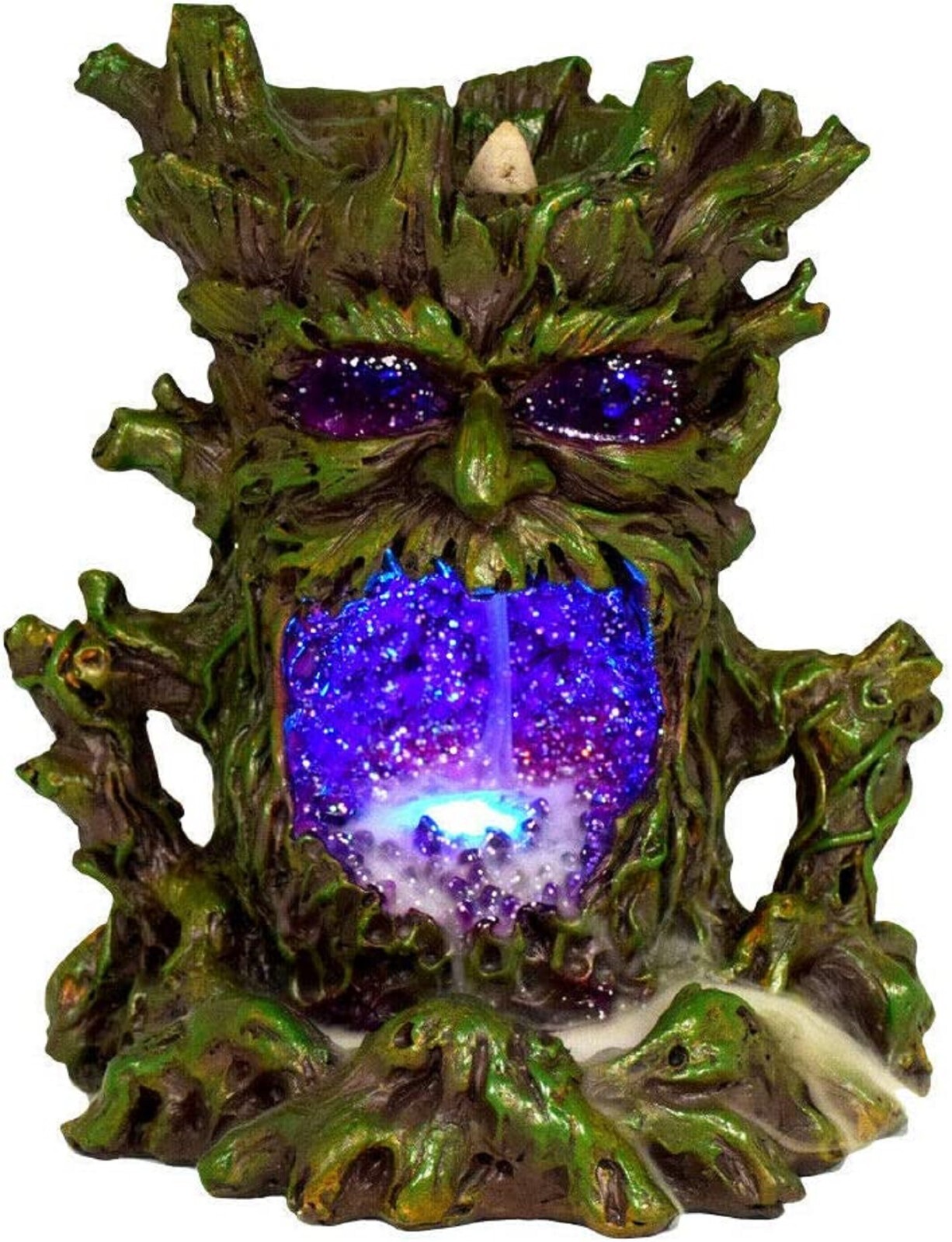 Tree Man Backflow Incense Burner w/ LED Lights - 6" gallery