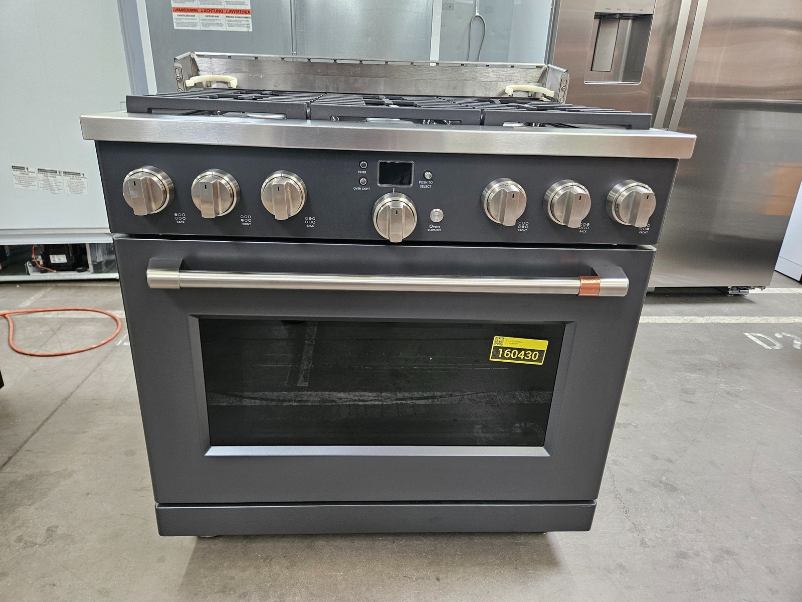 GE Cafe CGY366P3TD1 36" Matte Black Professional Natural Gas Range NOB #160430 gallery