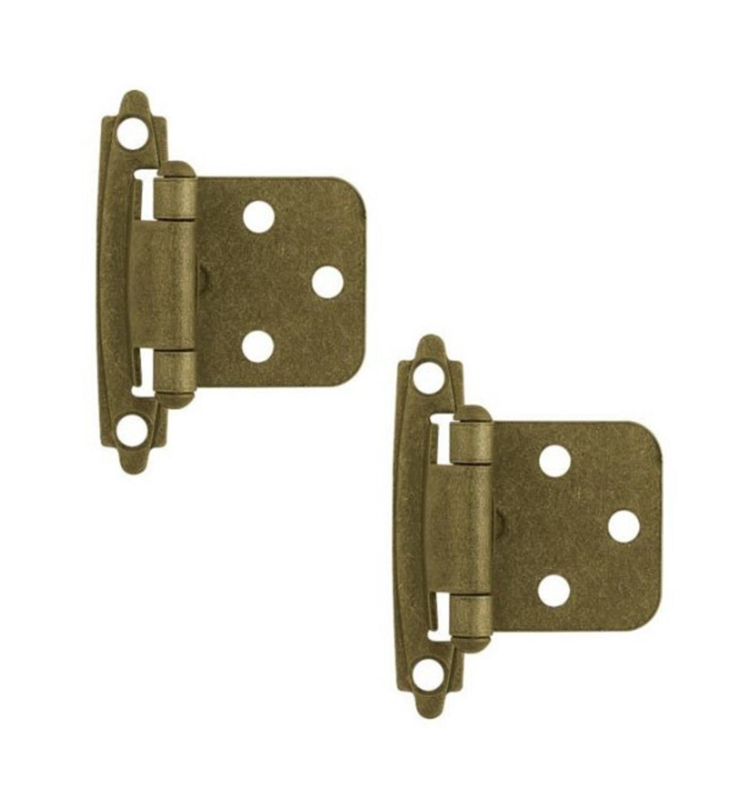Liberty Self-Closing Overlay Hinge, 2 per pkg in Brushed Antique Brass H0103BC gallery
