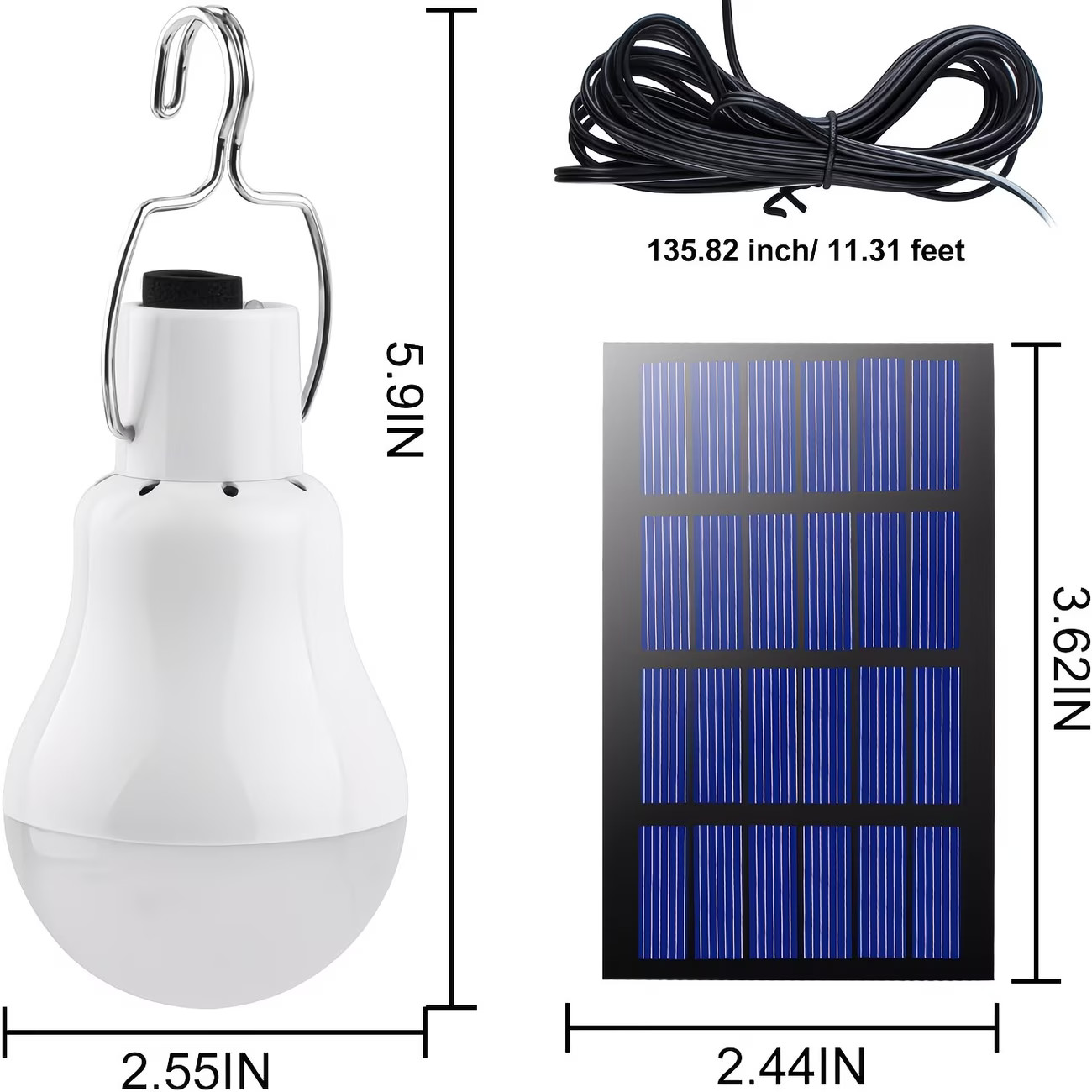 Solar Light for Indoor Home & Chicken Coop Outdoor Waterproof Rechargeable LED gallery