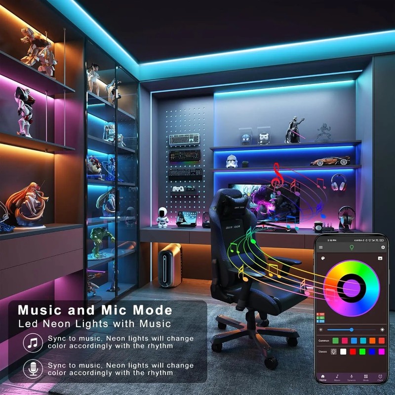 LED Strip Lights, Smart Light with App Remote Control,RGB LED Lights for room US gallery